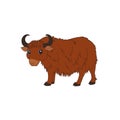 Cute yak cartoon vector design Royalty Free Stock Photo