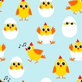 Cute Yellow Baby Chicks Pattern