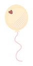 Cute yellow balloon with a rope