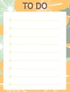 Cute yellow blue printable to do list with flowers