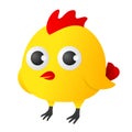 Cute yellow chick mascot cartoon logo