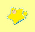 Cute Yellow Little Star Cartoon Royalty Free Stock Photo