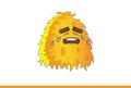 Cute yellow Monster Crying. Royalty Free Stock Photo