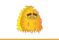 Cute yellow Monster Sad. Royalty Free Stock Photo