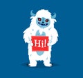 Cute yeti biigfoot monster vector set.