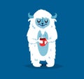 Cute yeti biigfoot monster vector set.