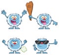 Cute Yeti Cartoon Mascot Character Set 5. Vector Collection