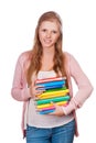 Cute young attractive student girl Royalty Free Stock Photo