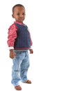 Cute young black boy looking Royalty Free Stock Photo