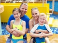 Cute young family on a cruise vacation together Royalty Free Stock Photo