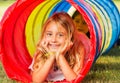 Cute Young Girl Playing Royalty Free Stock Photo