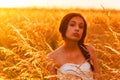 Cute young girl in a summer meadow Royalty Free Stock Photo