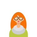 Cute young hipster girl with glasses. Vector Royalty Free Stock Photo