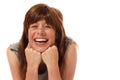 Cute young lady laughing Royalty Free Stock Photo