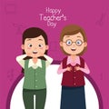 Cute young teachers women couple