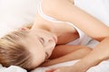 Cute young woman sleeping Royalty Free Stock Photo