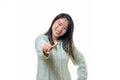 Cute young woman wagging her finger Royalty Free Stock Photo
