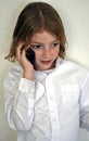 Cute Youth Boy Talking on the Phone Royalty Free Stock Photo