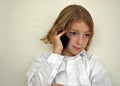 Cute Youth Boy Talking on the Phone Royalty Free Stock Photo