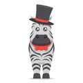 Cute zebra animal mascot design with various pose design illustration