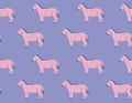 Cute Zebra Seamless pattern with cute wild animals childish Royalty Free Stock Photo