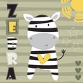 Cute zebra vector illustration