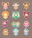 Cute zodiac stickers