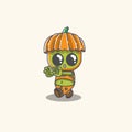 cute zombie pumpkin illustrator