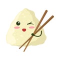 cute zongzi and sticks