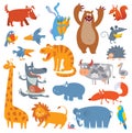 Cute zoo animals Royalty Free Stock Photo
