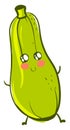 Cute zucchini, illustration, vector