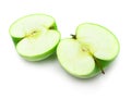Cuted green apple Royalty Free Stock Photo