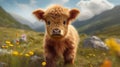 The Cuteness Chronicles: An Adorable Highland Calf