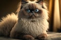 Cuteness Overload Himalayan Cat\'s Elegant Beauty in Digital Artwork