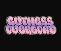 Cuteness overload phrase graffiti comic style letters. Funny cool trippy colorful letters, fashion, graffiti style print