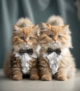 Cutest Twin Kittens in their Adorable Costumes - AI Generated