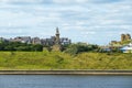 Cuthbert Collingwood Monument at the mouth of the Tyne near Newcastle Royalty Free Stock Photo