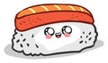 Cuti sushi roll , illustration, vector