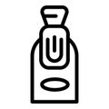 Cuticle care device icon outline vector. Nails pusher