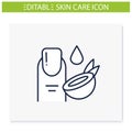 Cuticle hydrator line icon