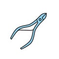 Cuticle nipper color icon