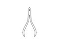 Cuticle nipper icon. Vector illustration, flat design