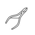 Cuticle nipper linear icon