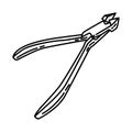 Cuticle Nipper Icon. Doodle Hand Drawn or Outline Icon Style