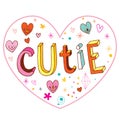 Cutie heart shaped love design