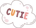 Cutie Lettering In Cloud