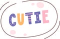 Cutie Lettering Sticker