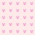 Cutie pig with pink background. tile background. vector. illustration. basic Red Green Blue.