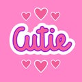 Cutie Sticker Social Media Network Message Badges Design