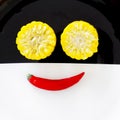 Cuties corns and smile chilli Royalty Free Stock Photo